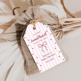 Etiquetas Para Regalos Pink Red Little Sweetheart Baby Shower Gift Tags