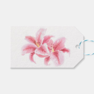 Etiquetas Para Regalos Pink Stargazer Lilies