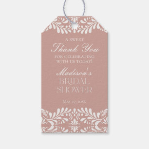 Etiquetas Para Regalos Pink Talavera Tile Fiesta Bridal Shower Favor