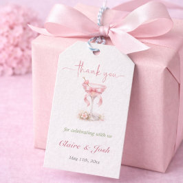 Etiquetas Para Regalos Pink Tini One Theme For Her Baby Shower Thank You