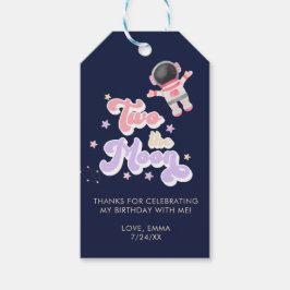 Etiquetas Para Regalos Pink Two the Moon Space Birthday Favor