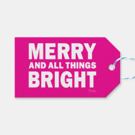 Etiquetas Para Regalos Pink & White Gift Tag | Merry & All Things Bright