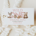 Etiquetas Para Regalos Pink Woodland Wild One First Birthday<br><div class="desc">Pink Woodland Wild One 1st Birthday Gift Tags Sweet chicas salvajes de un cumpleaños con algunas flores silvestres rosas,  lindos animales de bosque y un texto grande rosado.</div>