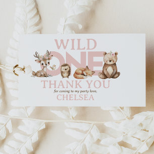 Etiquetas Para Regalos Pink Woodland Wild One First Birthday