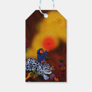 Etiquetas Para Regalos Pintando Ilustracion Princesa Luz Fantasía Dios