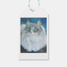 Etiquetas Para Regalos Pintura de aceite de gato de Ragdoll