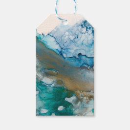 Etiquetas Para Regalos Pintura de tinta de alcohol de glaciar de fusión