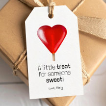 Piruleta de corazón rojo regalo dulce de San Valen