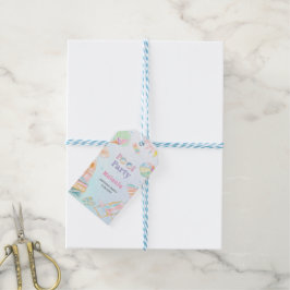 Etiquetas Para Regalos     Piscina de acuarela cumpleaños de verano Plato
