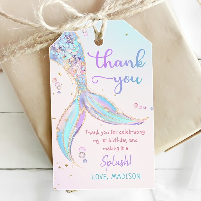 Etiquetas Para Regalos Piscina de verano de Sirena Fiesta de cumpleaños 1 (Subido por el creador)