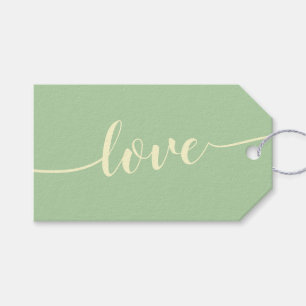 Etiquetas Para Regalos Pistacho y Crema Cheers Simple Love