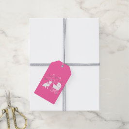 Etiquetas Para Regalos Pitbull, Chica rosado de Baby Shower Bulldog Pit