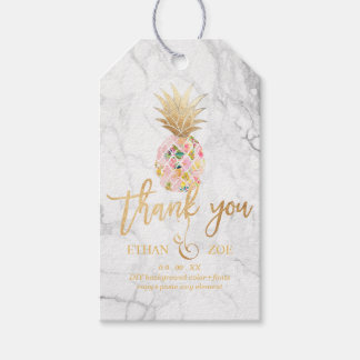 Etiquetas Para Regalos PixDezines Aloha Pineapples/Mármol