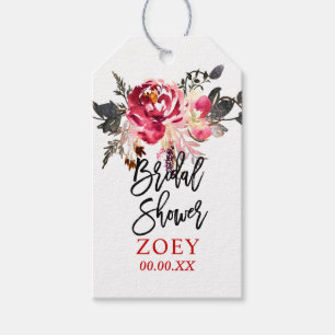 Etiquetas Para Regalos PixDezines Aquarela Bridal Shower floral