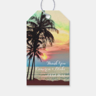 Etiquetas Para Regalos PixDezines fantasía hawaii/puesta de sol/playa