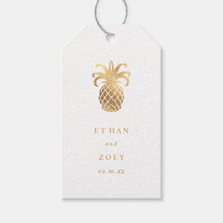 Etiquetas Para Regalos PixDezines Faux Gold Pineapples/color DIY
