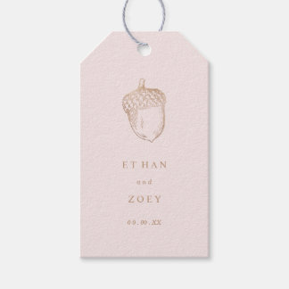 Etiquetas Para Regalos PixDezines Faux Rosa Gold Acorn/Pink DIY Bckgrad