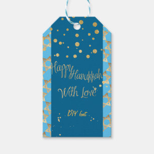 Etiquetas Para Regalos PixDezines Feliz Hanukkah/Faux Gold/DIY colores