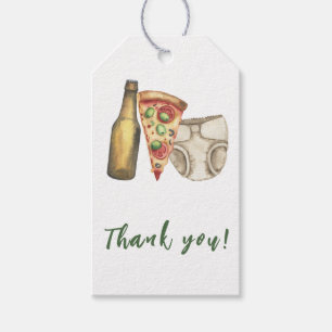 Etiquetas Para Regalos Pizza, cervezas y pañales también Regalo de baby s