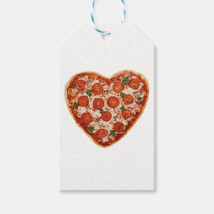 Etiquetas Para Regalos pizza en forma de corazón