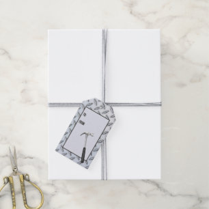 Etiquetas Para Regalos Placa de diamante de acero con martillo