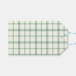 Etiquetas Para Regalos Plaid de Menta