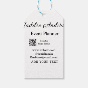Etiquetas Para Regalos planificador de eventos añadir nombre código Q R d