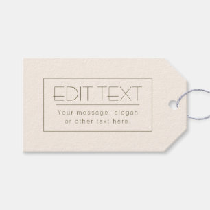 Etiquetas Para Regalos Plantilla editable de estilo Marrón blanco y neg