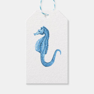 Etiquetas Para Regalos Playa náutica costera del océano del seahorse az