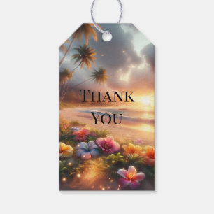 Etiquetas Para Regalos Playa Tropical Encantada Bodas Mágicas de Hibisco