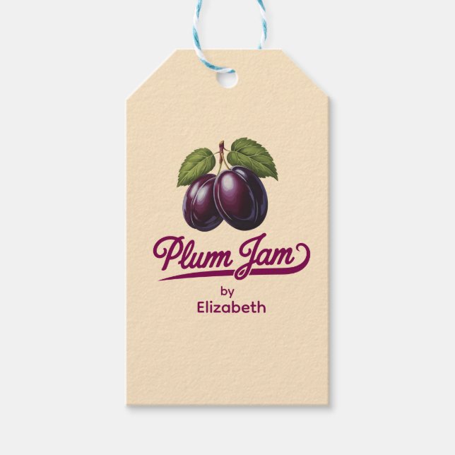 Etiquetas Para Regalos Plum Jam (Anverso)