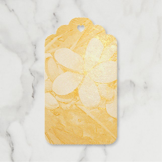 Etiquetas Para Regalos plumeria (Anverso)