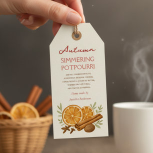 Etiquetas Para Regalos Poción de otoño a fuego lento