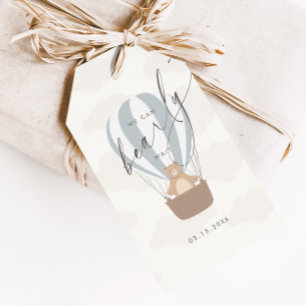 Etiquetas Para Regalos Podemos Esperar.   Baby Boy Blue Balloon Shower