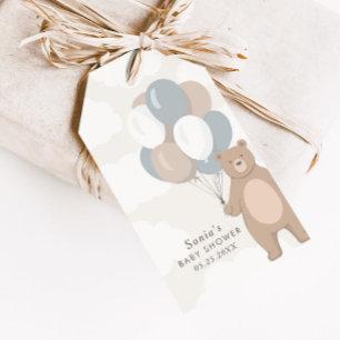 Etiquetas Para Regalos Podemos Esperar. El favor del niño azul neutral