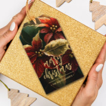 Poinsettias Feliz Navidad 