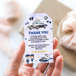 Etiquetas Para Regalos Policía Fiesta de cumpleaños 1