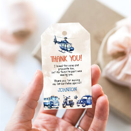 Etiquetas Para Regalos Policía Fiesta de cumpleaños 1