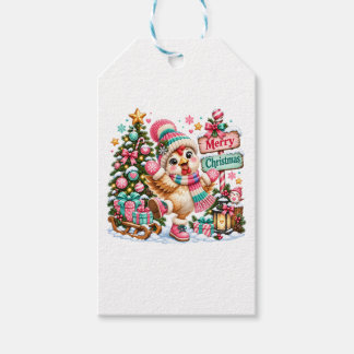 Etiquetas Para Regalos Pollo Lindo Feliz Navidad