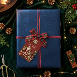 Etiquetas Para Regalos Polo Norte Reno de Santa Navidad Nombre Personali