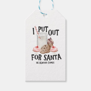 Etiquetas Para Regalos Ponte para Santa Él siempre viene divertido de Nav