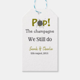 Etiquetas Para Regalos Pop el champán nosotros todavía hacemos pareja gri