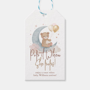 Etiquetas Para Regalos Pop It Cuando Empieza El Baby Shower De Teddy Bear