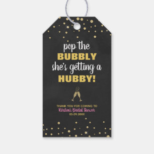 Etiquetas Para Regalos Pop the Bubbly Bridal Shower Gracias a Favor Tags