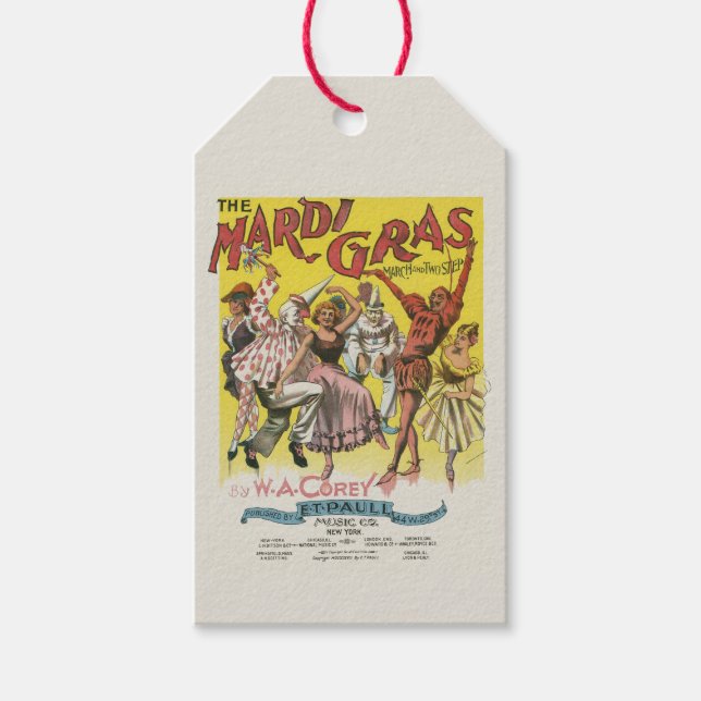 Etiquetas Para Regalos Poster Mardi Gras (Anverso)