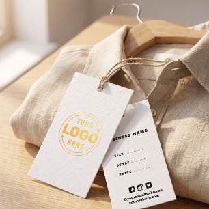 Etiquetas Para Regalos Precio de Logotipo Empresarial Minimalista Simple