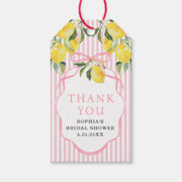 Etiquetas Para Regalos Preppy Citrus Bridal Shower Thank You Favor Tags