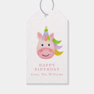 Etiquetas Para Regalos Presente de cumpleaños unicornio simple