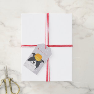 Etiquetas Para Regalos Presente ofrecido perro del día de fiesta del