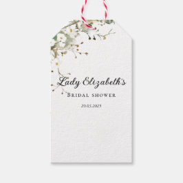 Etiquetas Para Regalos Presupuesto Flores Púrpuras Bridal Shower de Bridg